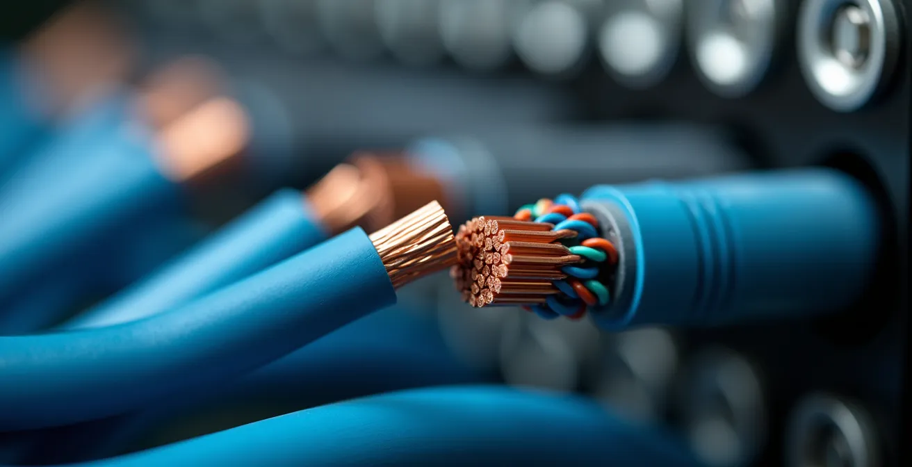 Détail technique d'un câblage électrique montrant l'organisation des neutres dans un tableau